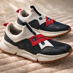 Champion Gray Red Athletic Sneakers Slip-On Comfort Shoes New Without Tags